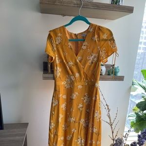 Madewell Silk Wrap Maxi Dress in Floral Butterfly Garden size 0